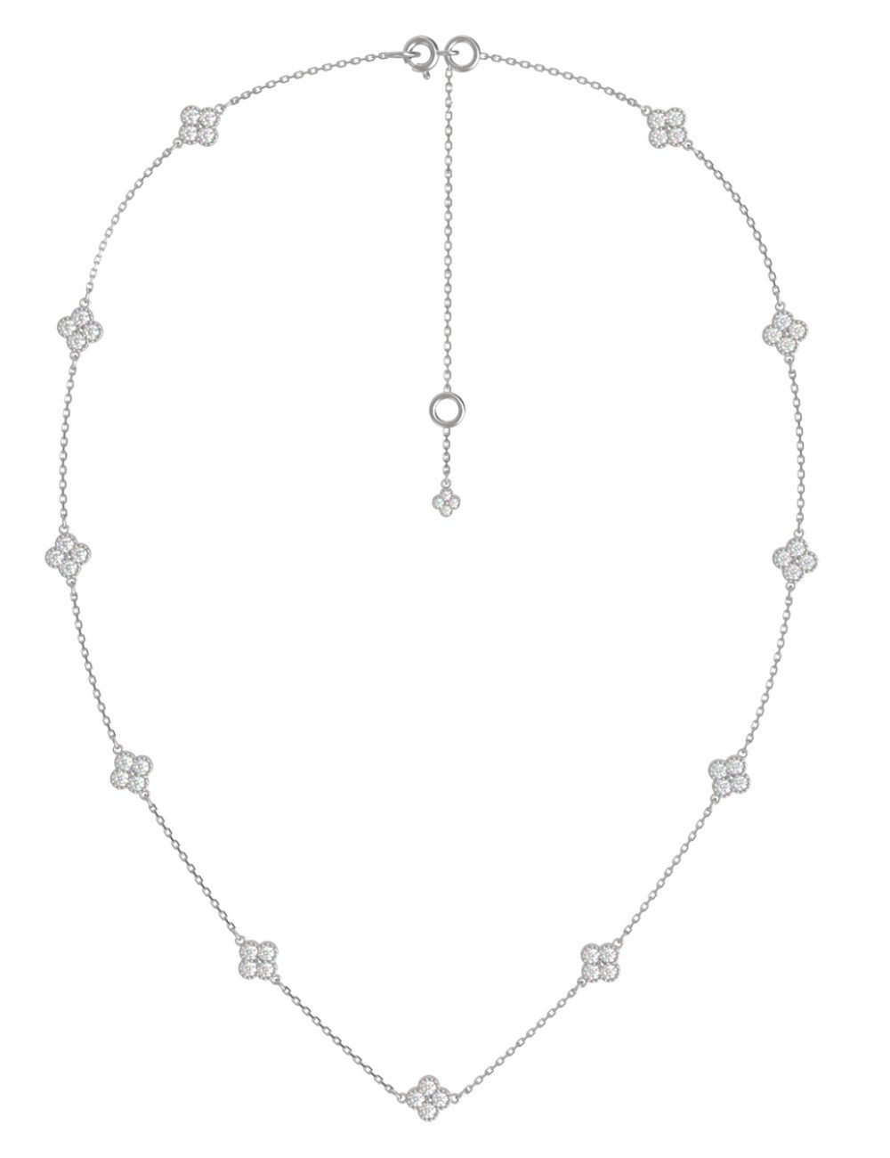 Колье из белого золота c бриллиантами