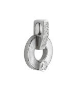 Подвеска из белого золота c бриллиантами и перламутром