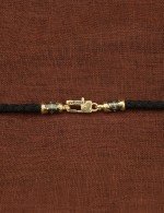 Шнурок шёлковый из лимонного золота c шёлковым шнурком