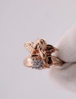 Кольцо из золота 585 пробы c бриллиантами