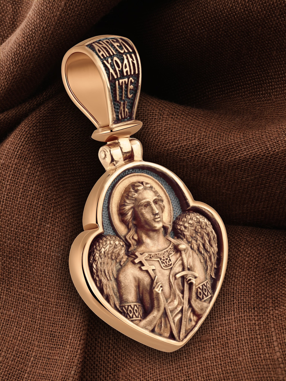 Нательная икона из красного золота 585 пробы