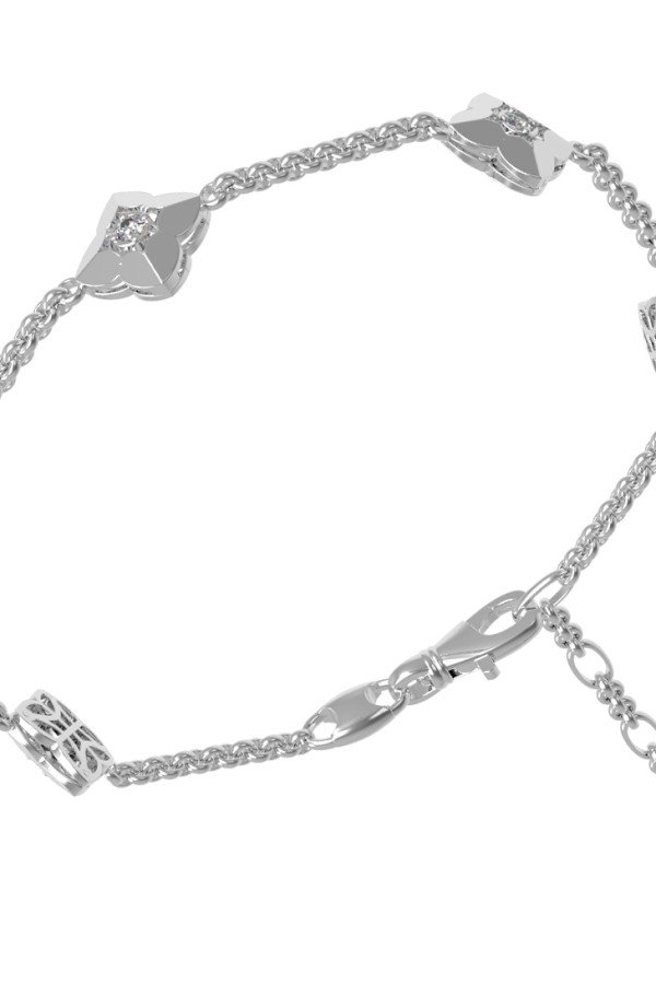 Браслет из белого золота c бриллиантами