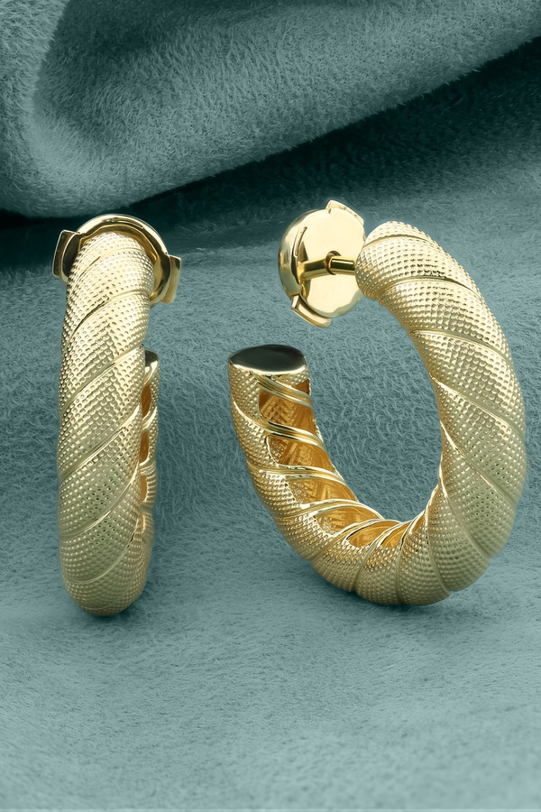 Серьги из лимонного золота 585 пробы