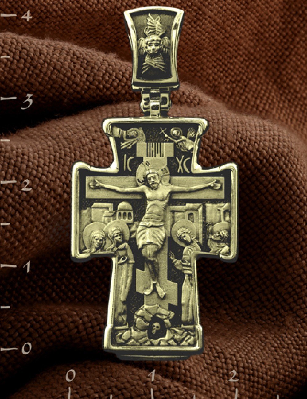 Крест из лимонного золота