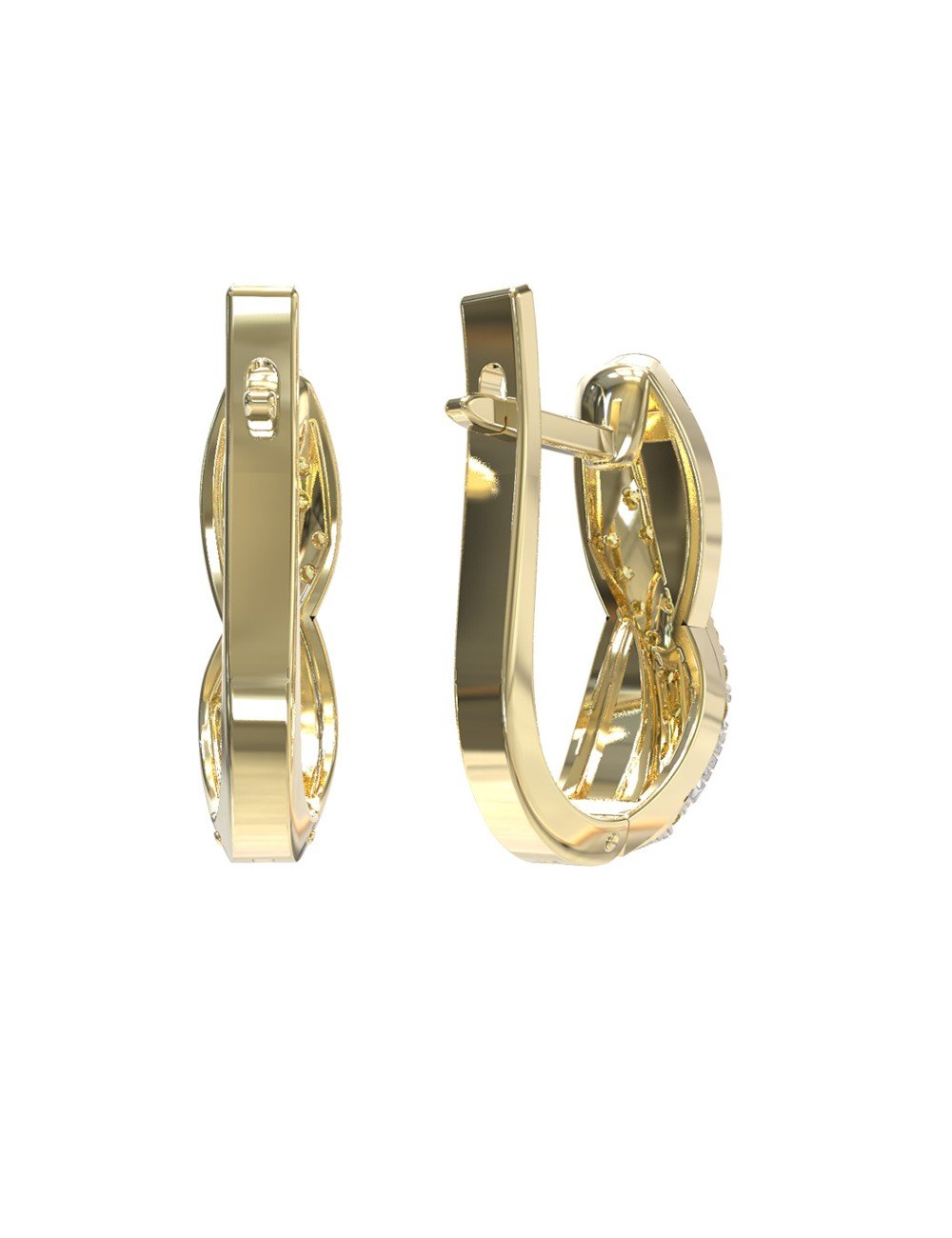 Серьги из лимонного золота c бриллиантами