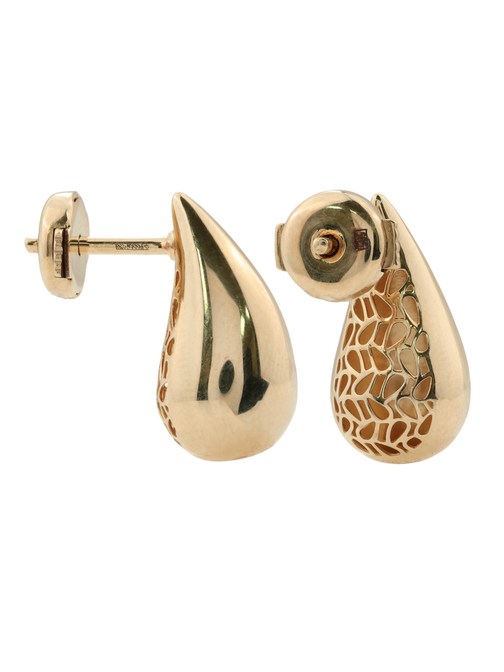 Серьги из красного золота 585 пробы