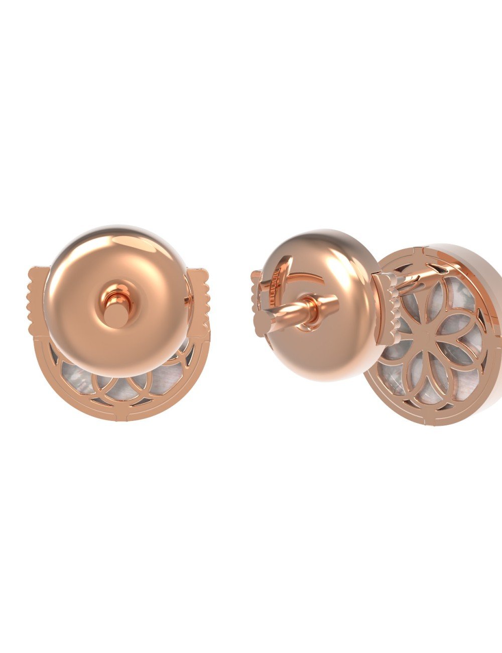 Серьги из золота c перламутром