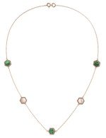 Колье из золота c малахитом и перламутром