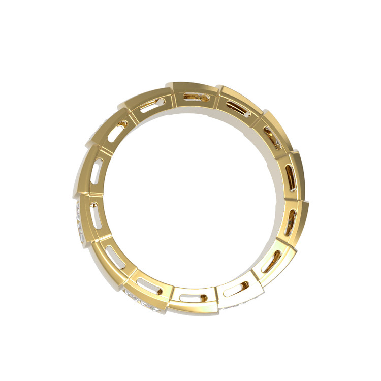 Кольцо из лимонного золота 585 пробы c бриллиантами