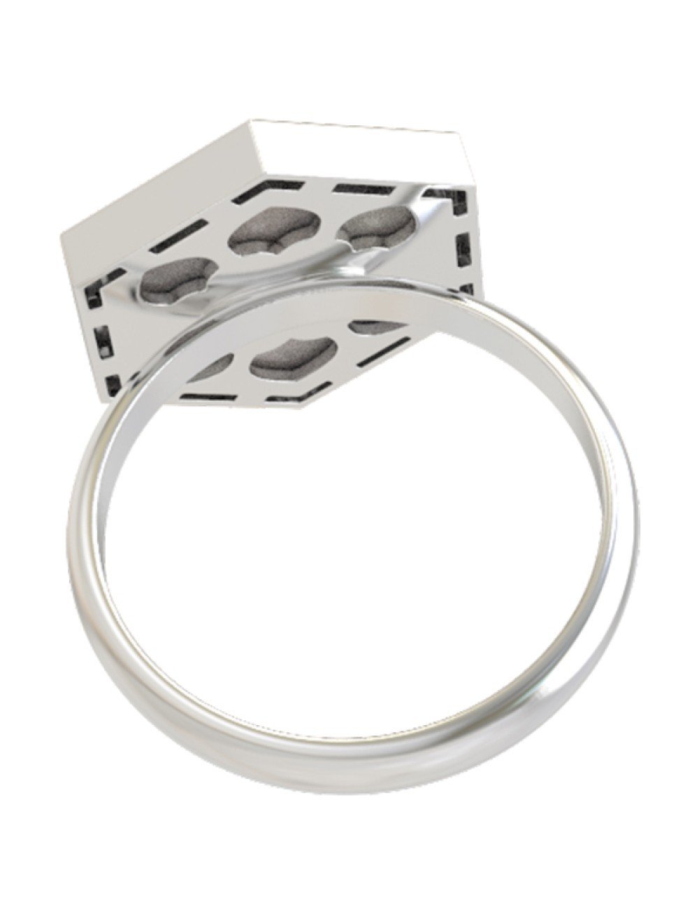 Кольцо из белого золота c перламутром