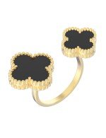 Кольцо из лимонного золота c ониксом