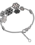 Браслет из белого золота c ониксом и перламутром