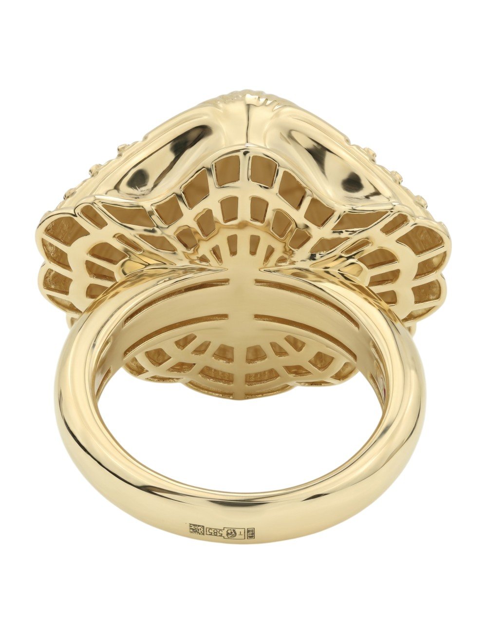 Кольцо из лимонного золота c рубином