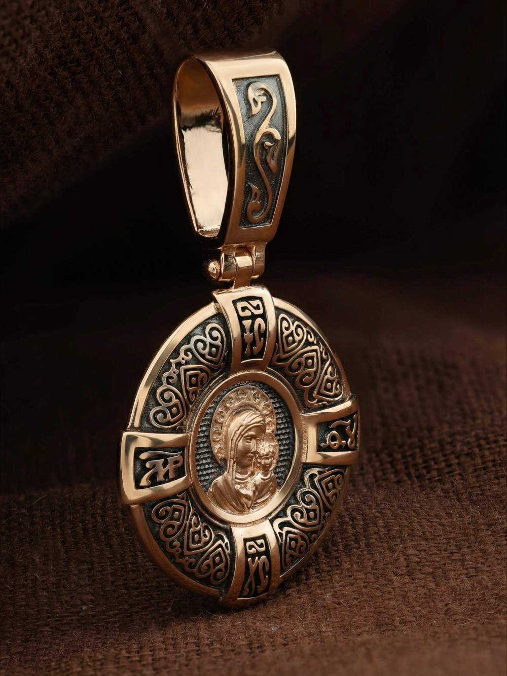 Образок из красного золота 585 пробы