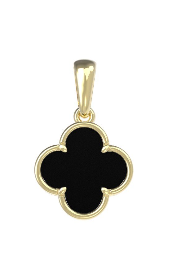Подвеска из лимонного золота c ониксом