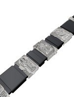 Браслет из белого золота c кожаным шнурком