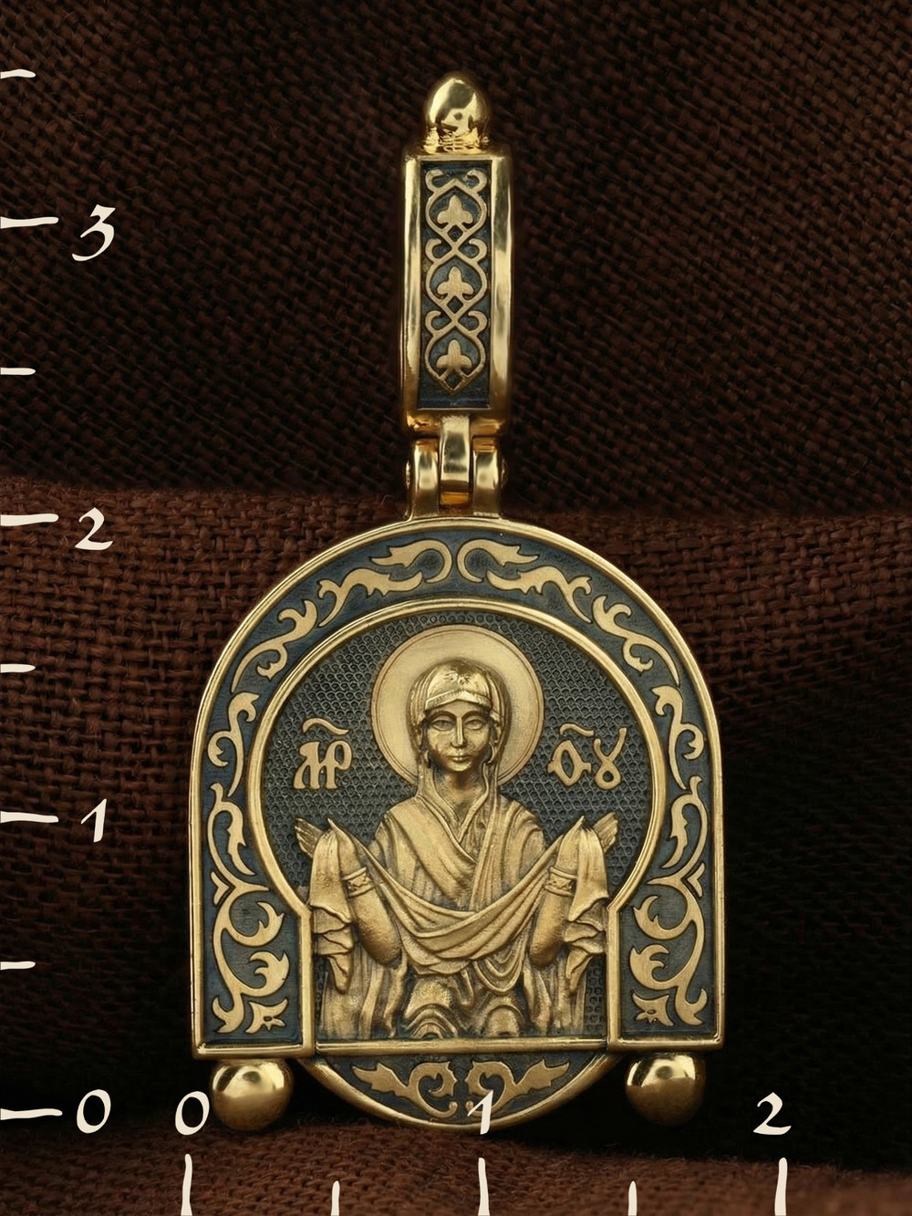 Образок из лимонного золота 585 пробы