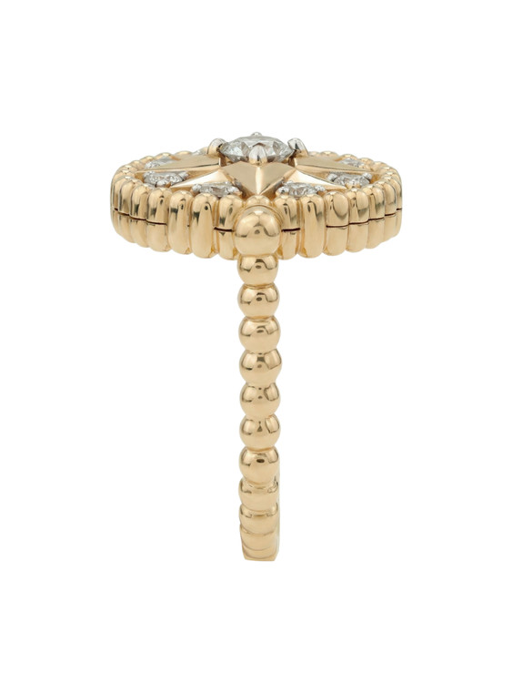 Кольцо из лимонного золота 585 пробы c бриллиантами