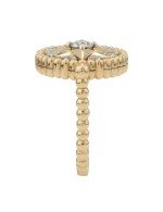 Кольцо из лимонного золота c бриллиантами