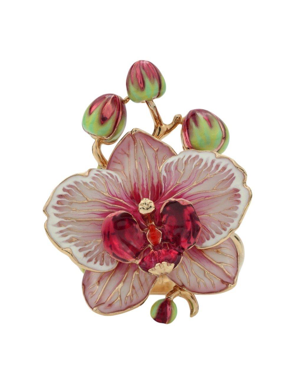 Кольцо из золота c эмалью