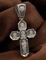 Крест из белого золота