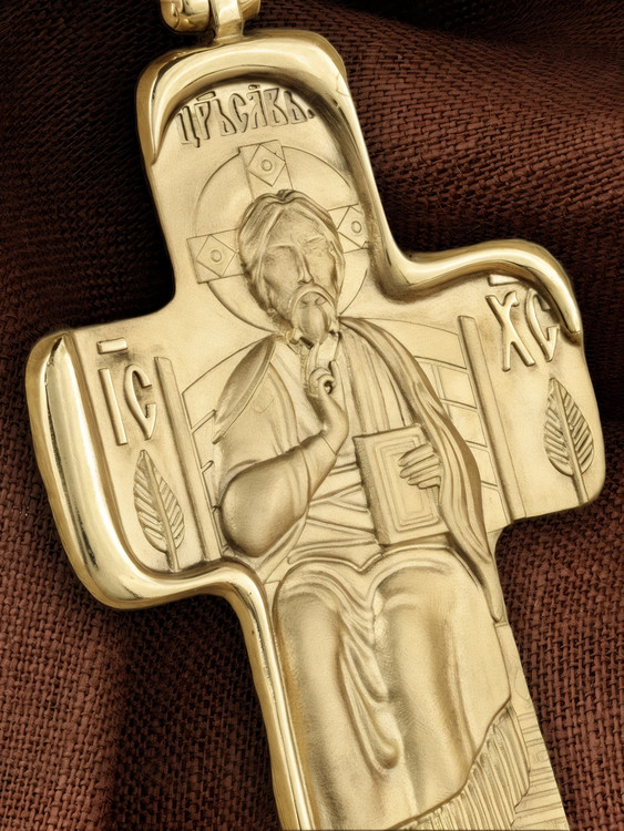 Крест из лимонного золота 585 пробы