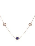 Колье из золота c лазуритом и перламутром