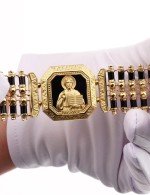 Браслет из лимонного золота c ониксом