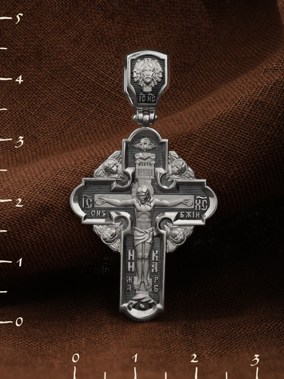 Крест из белого золота 585 пробы