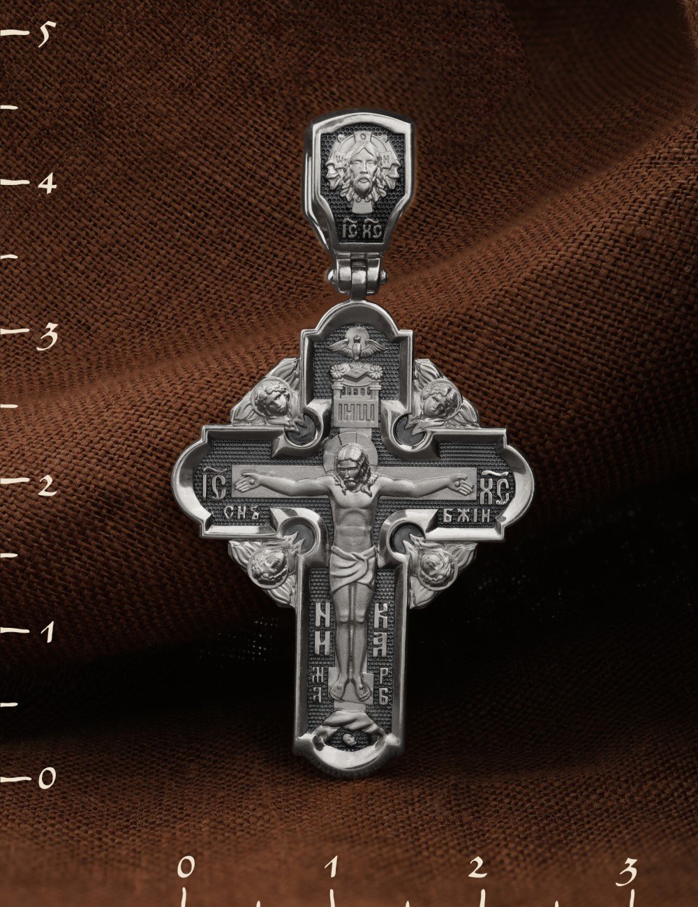 Крест из белого золота