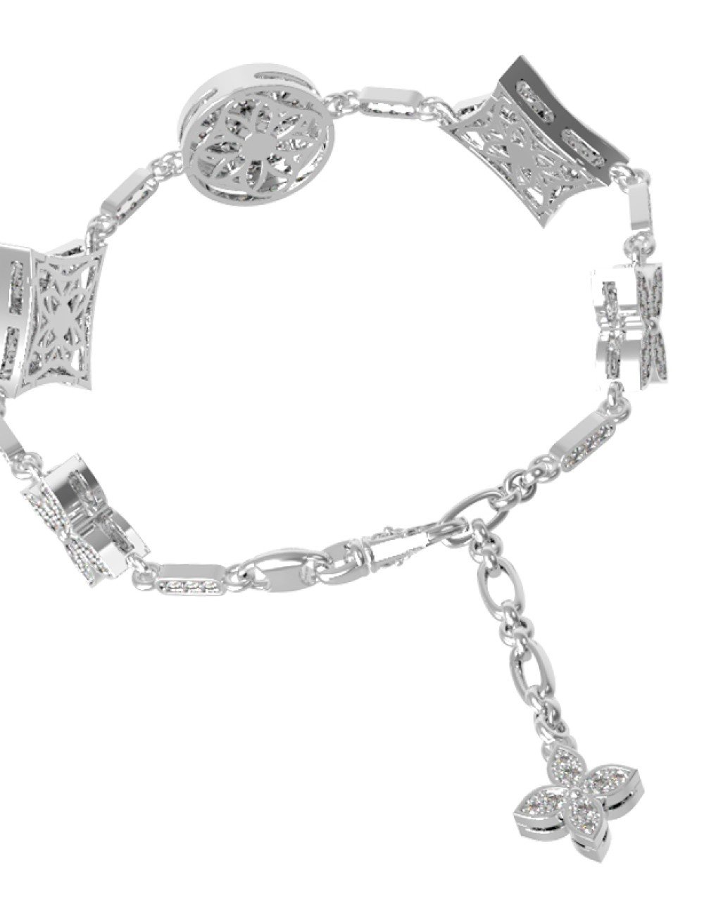 Браслет из белого золота c бриллиантами