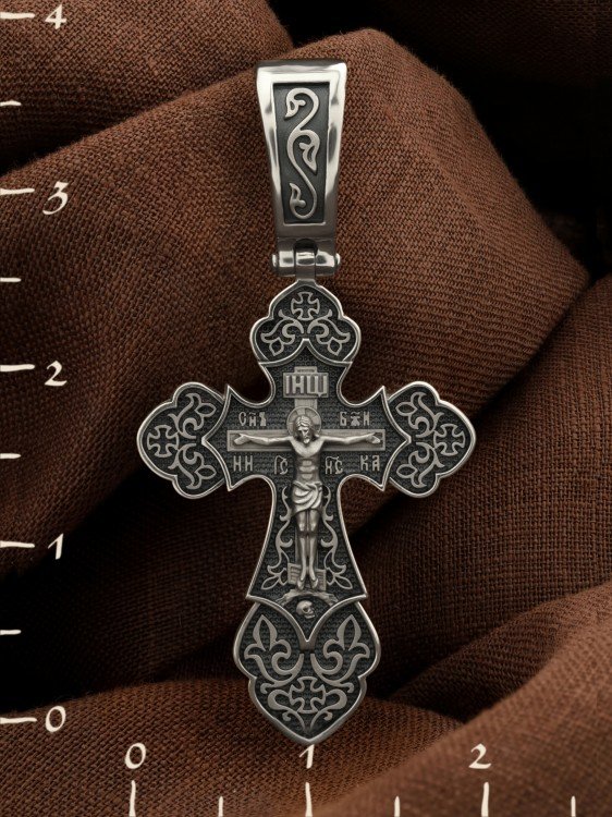 Крест из белого золота