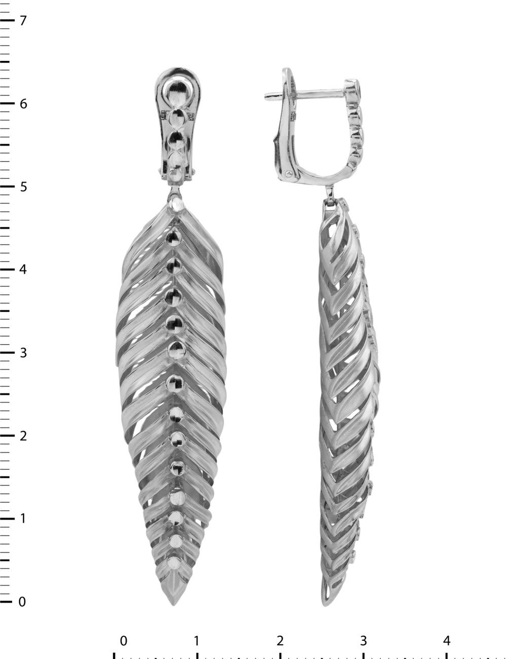 Серьги из белого золота