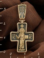 Крест из лимонного золота 585 пробы