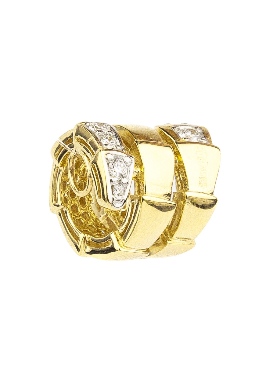 Подвеска из лимонного золота 585 пробы c бриллиантами