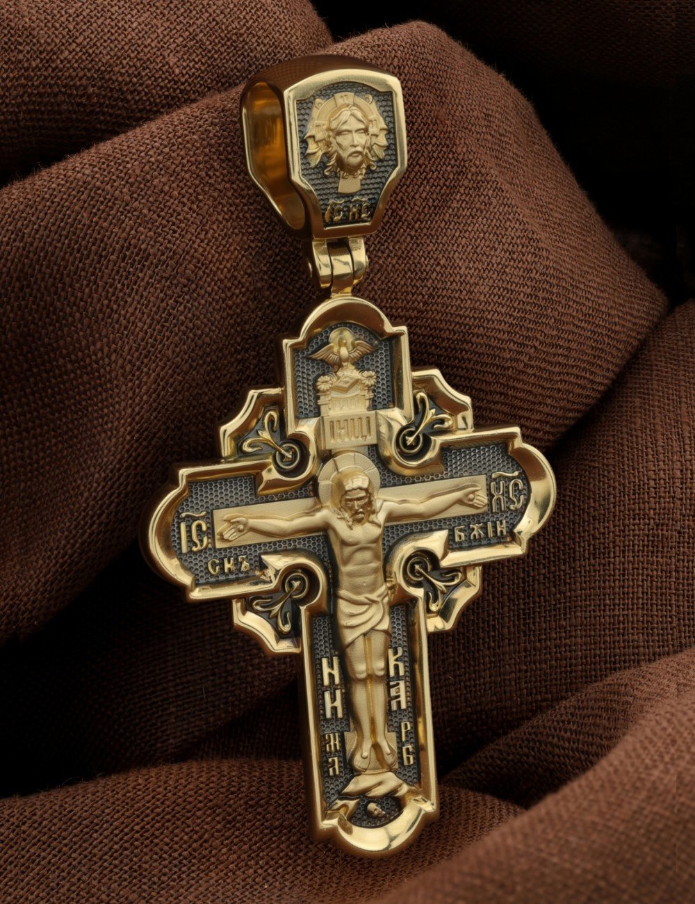 Крест из лимонного золота