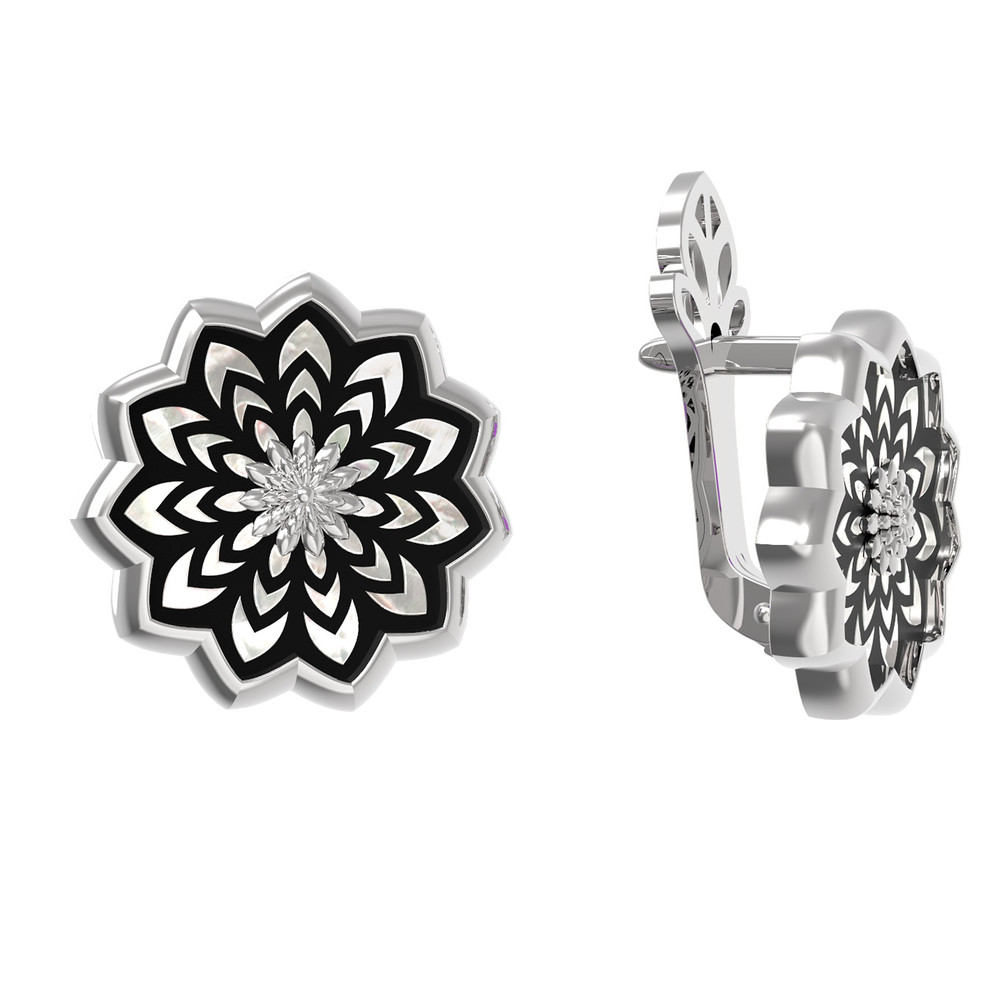 Серьги из белого золота