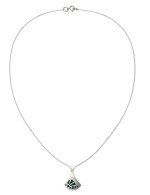 Колье из белого золота c бриллиантами и малахитом