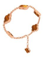 Браслет из золота c тигровым глазом