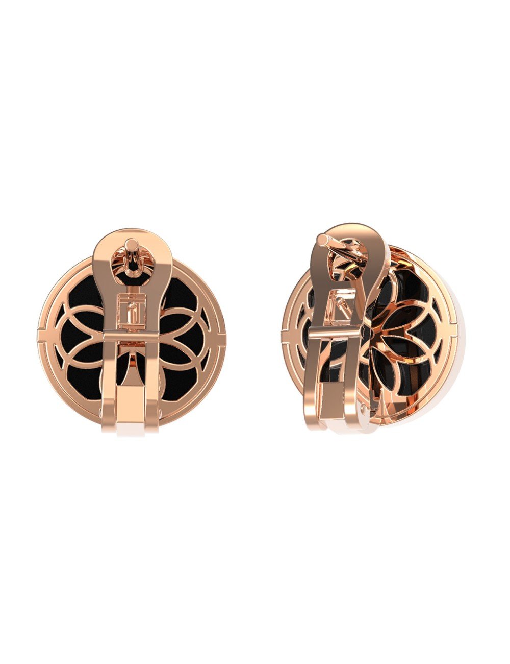 Серьги из золота c бриллиантами и ониксом