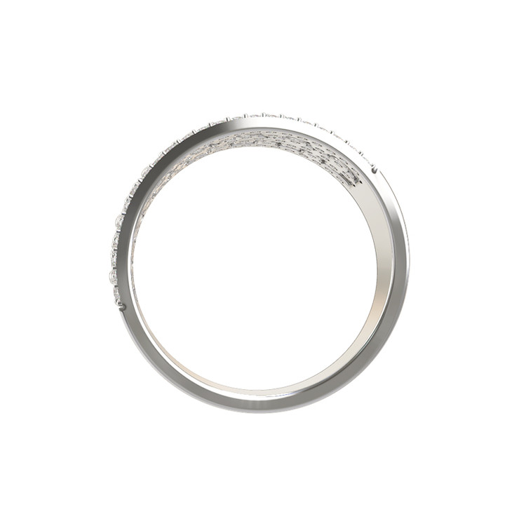 Кольцо из белого золота 585 пробы c бриллиантами