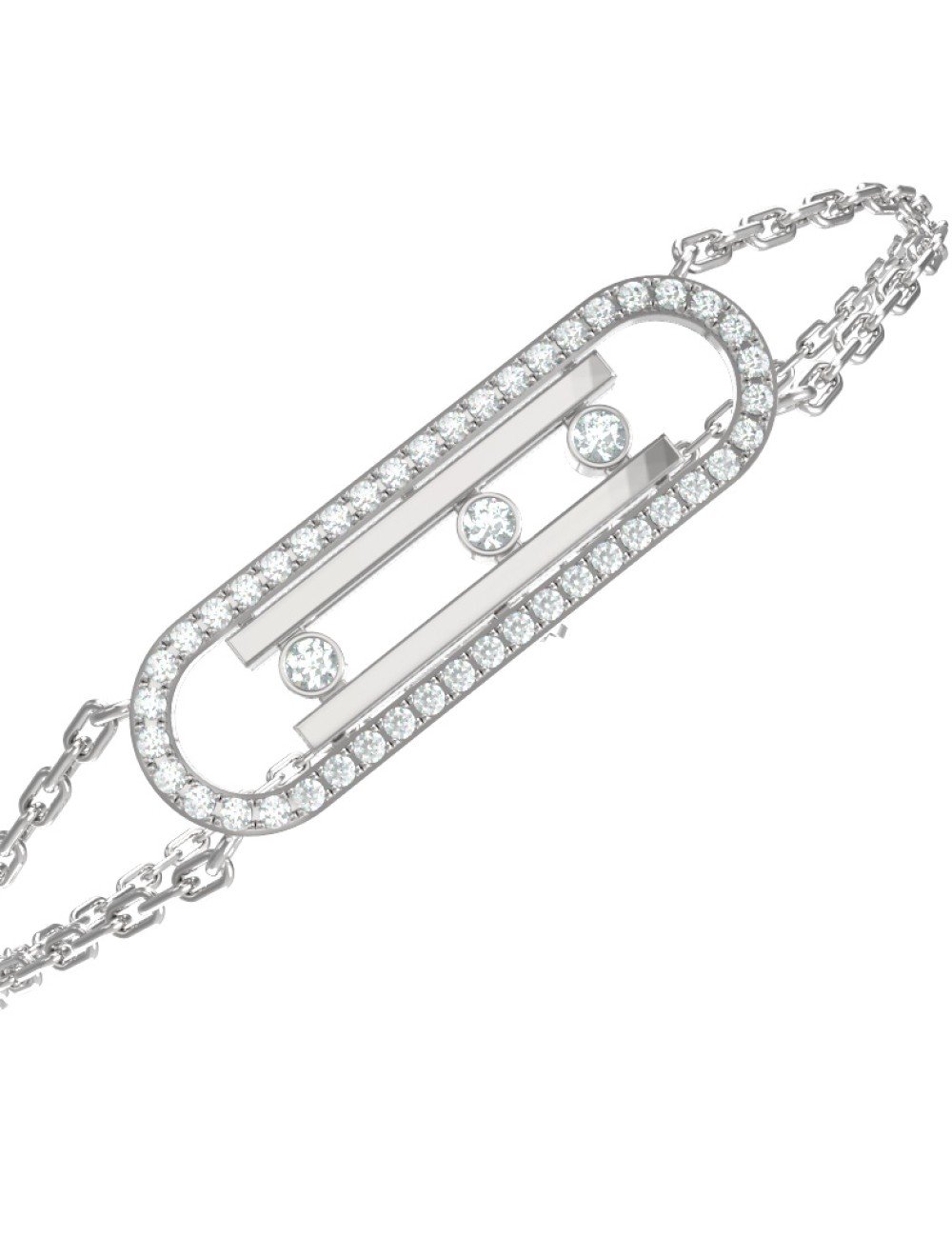 Браслет из белого золота c бриллиантами