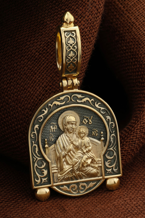 Образок из лимонного золота 585 пробы