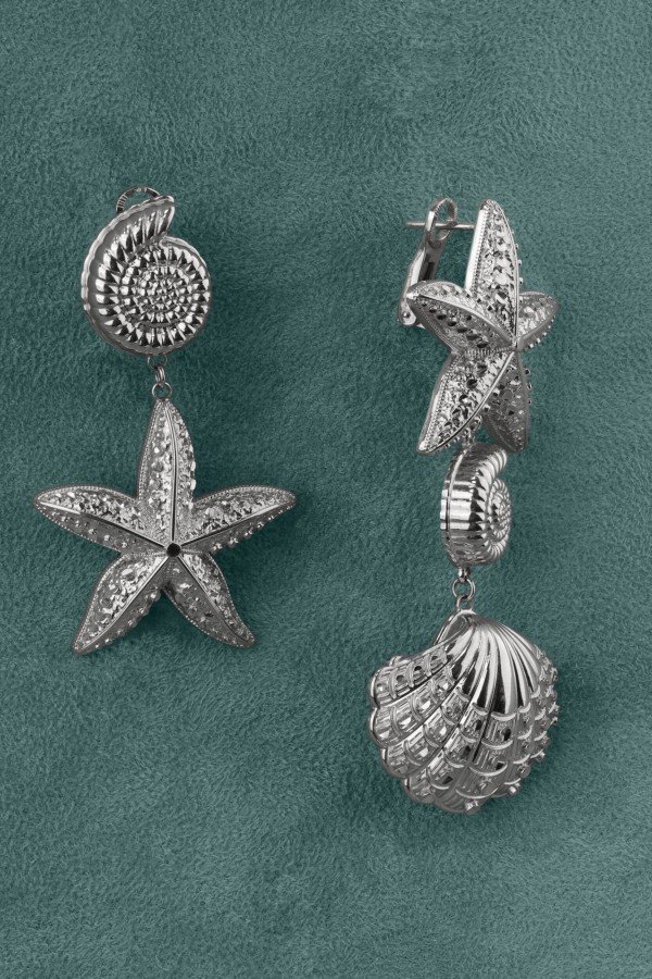 Серьги из белого золота