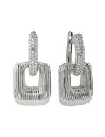 Серьги из белого золота c бриллиантами