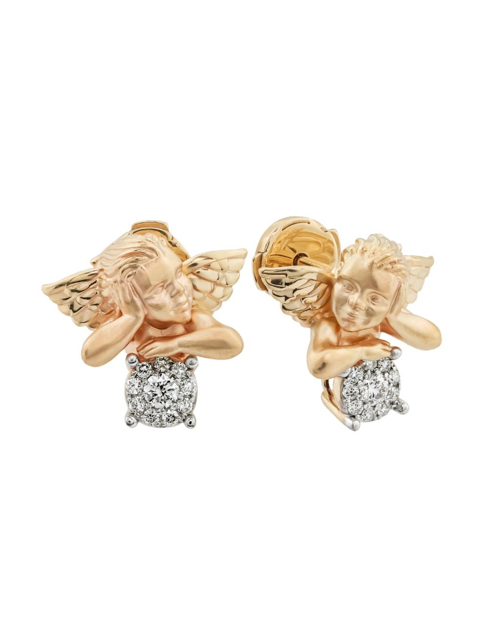 Серьги из золота c бриллиантами