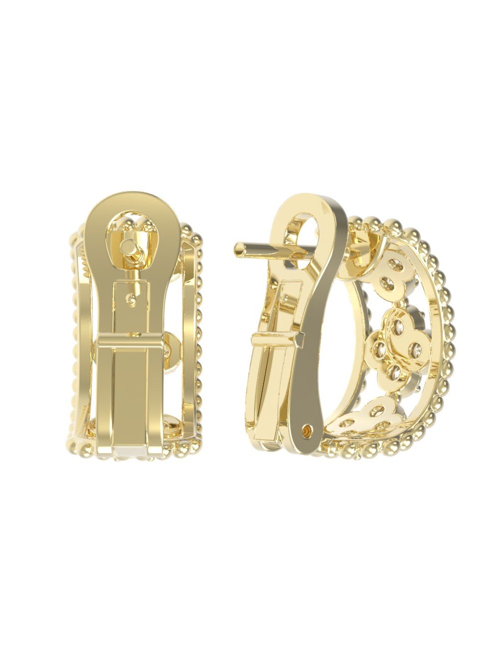 Серьги из лимонного золота c бриллиантами