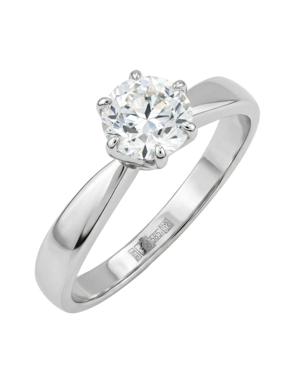 Кольцо из белого золота c бриллиантами