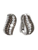 Серьги из белого золота c бриллиантами