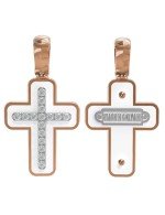 Крест из золота c эмалью и бриллиантами